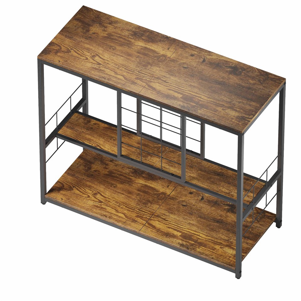 Industrial Chic 15-Bottle Wine Console – Stylish Storage And Entertainer’s Hub