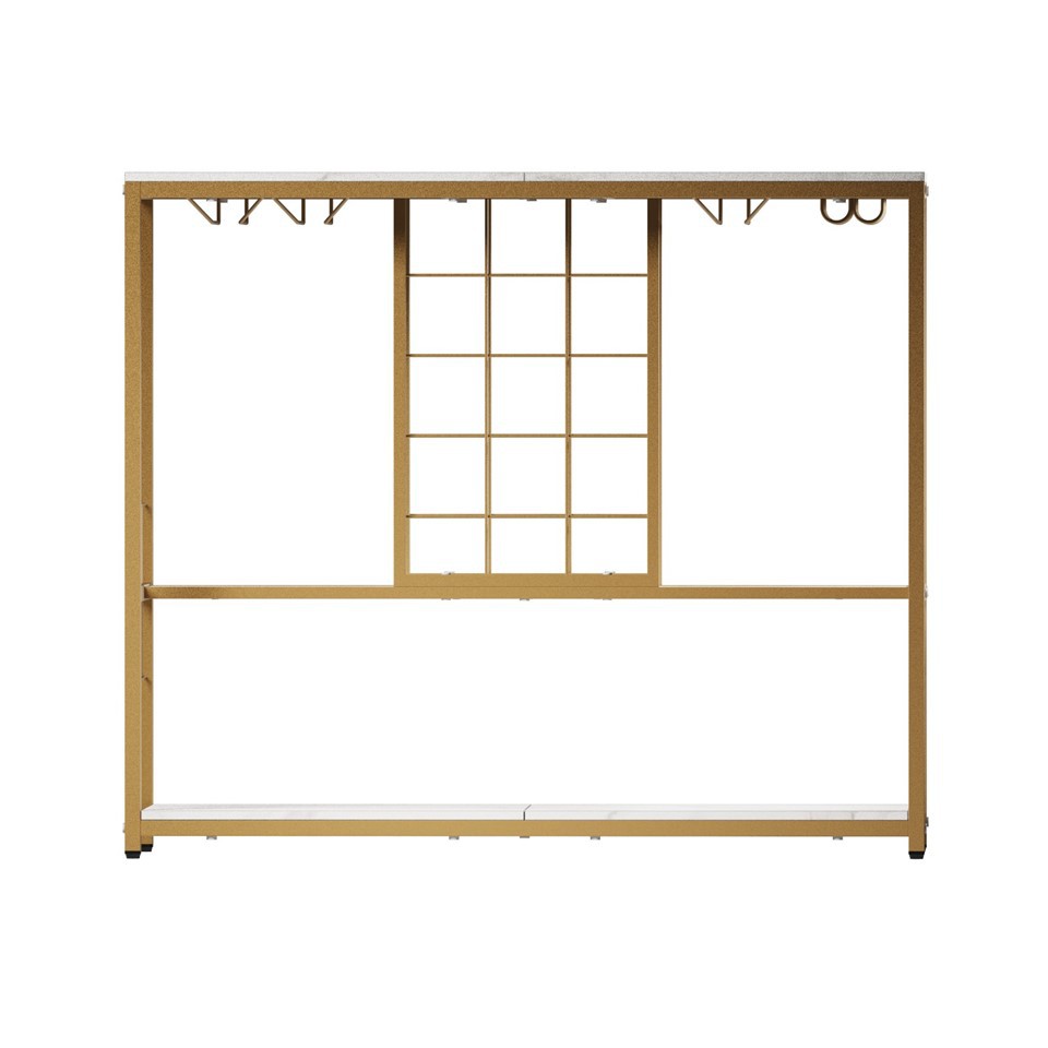 Industrial Chic 15-Bottle Wine Console – Stylish Storage And Entertainer’s Hub
