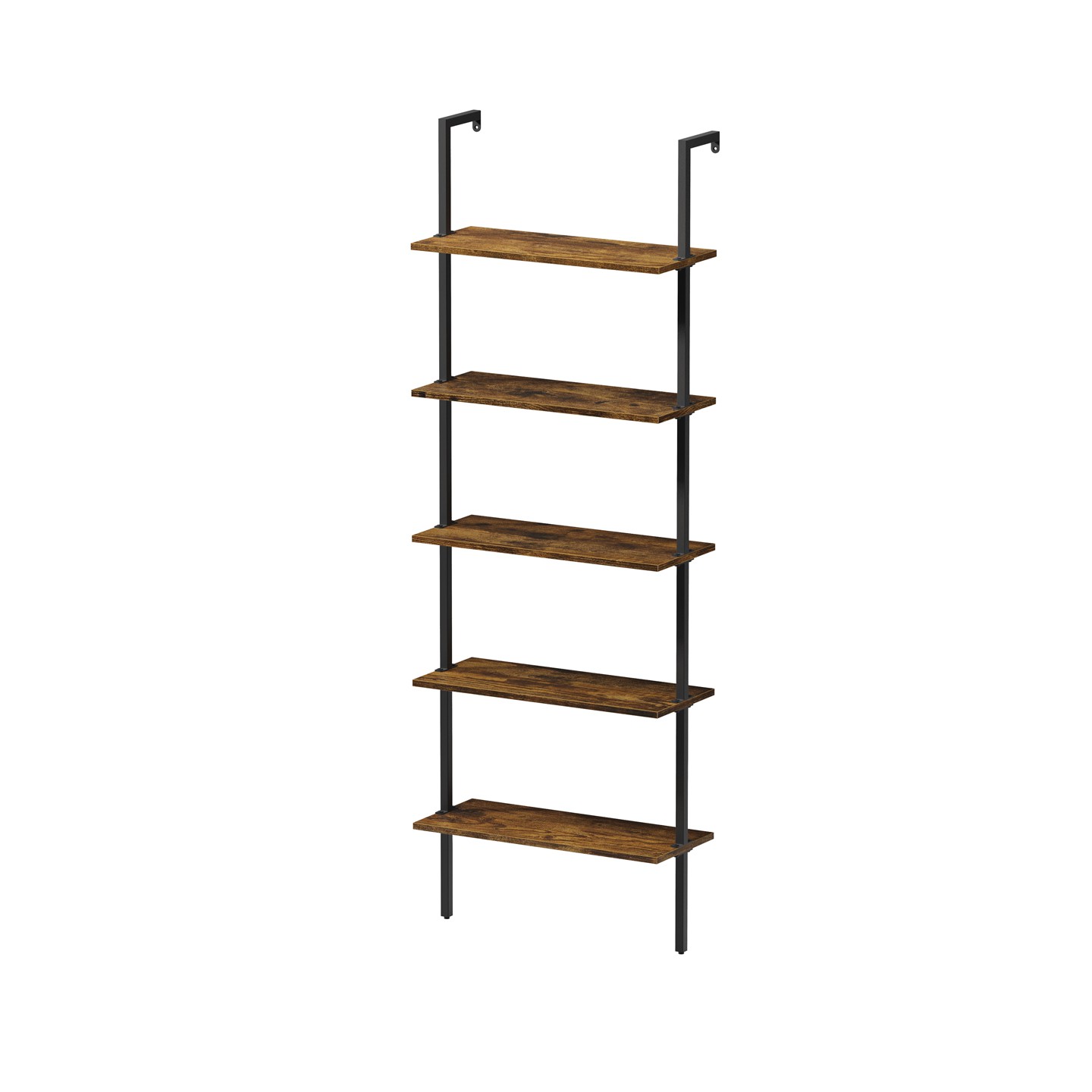 5-Tier Wall-Mounted Bookshelf