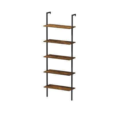 5-Tier Wall-Mounted Bookshelf