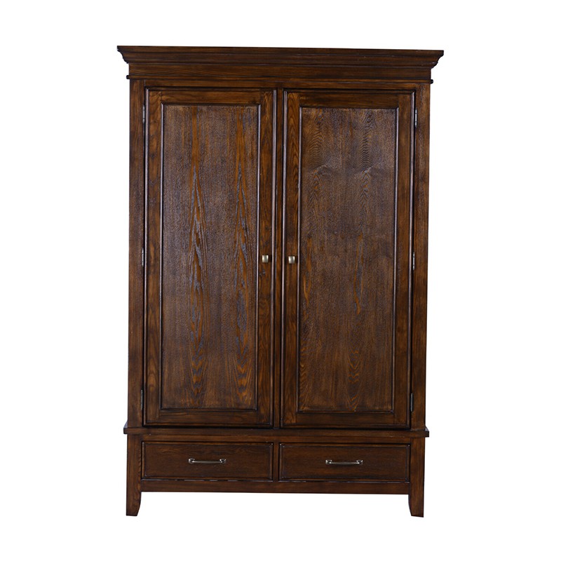 Wooden 2 Door Wardrobe With Drawers